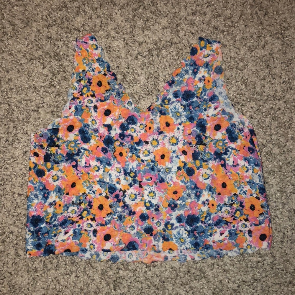 TOPSHOP flower print tank top
